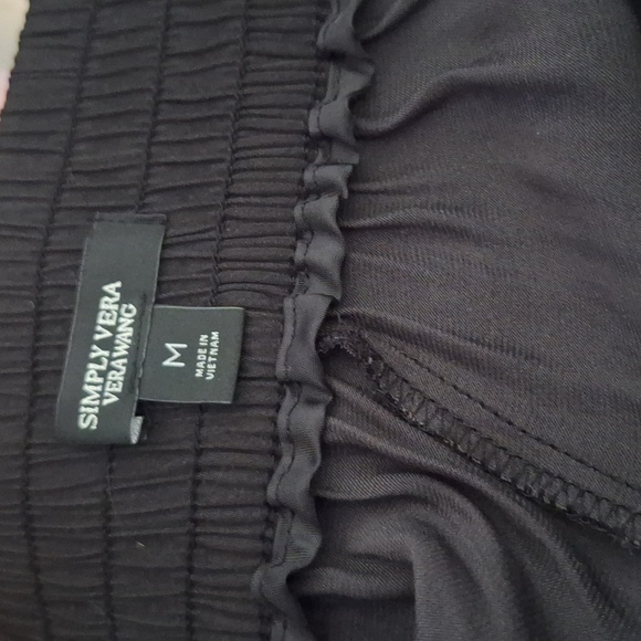 Simply Vera Vera Wang Black Wide-Leg Trousers Size Medium - Picture 7 of 8